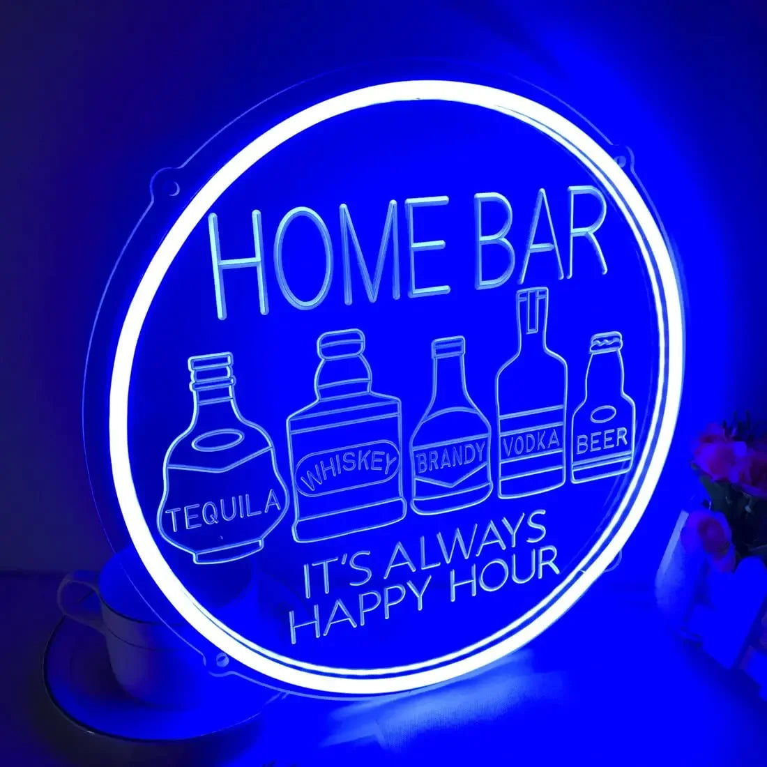 Neon Sign Light for Bar Cart Decor Beer Cocktails Home Bar Pub Kitchen Bedroom Dorm Wall Art Sign Birthday Party Gift
