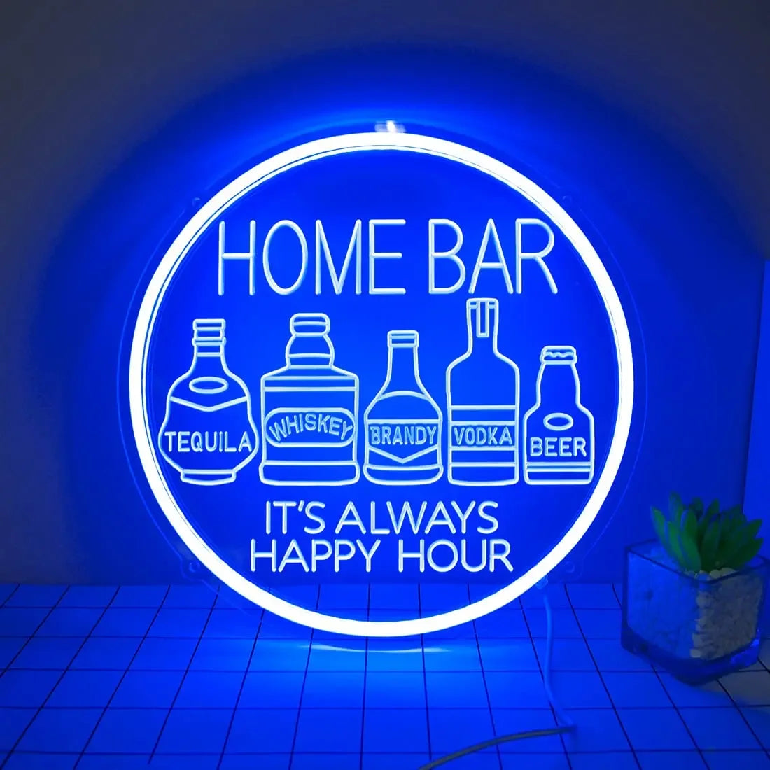 Neon Sign Light for Bar Cart Decor Beer Cocktails Home Bar Pub Kitchen Bedroom Dorm Wall Art Sign Birthday Party Gift