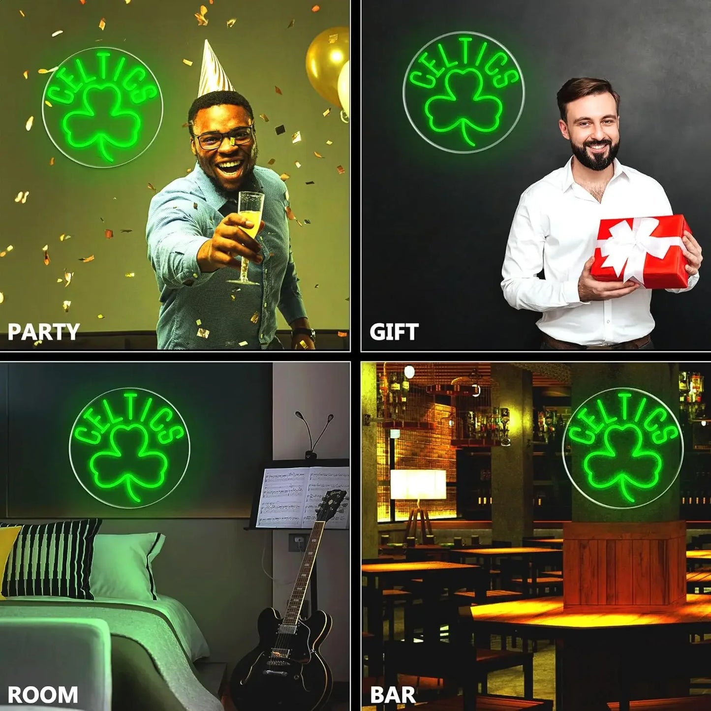Basketball Neon Sign, Green Neon Lights Sign for Wall Decor Men Cave Gift Room Bedroom Gaming Room Bar Club