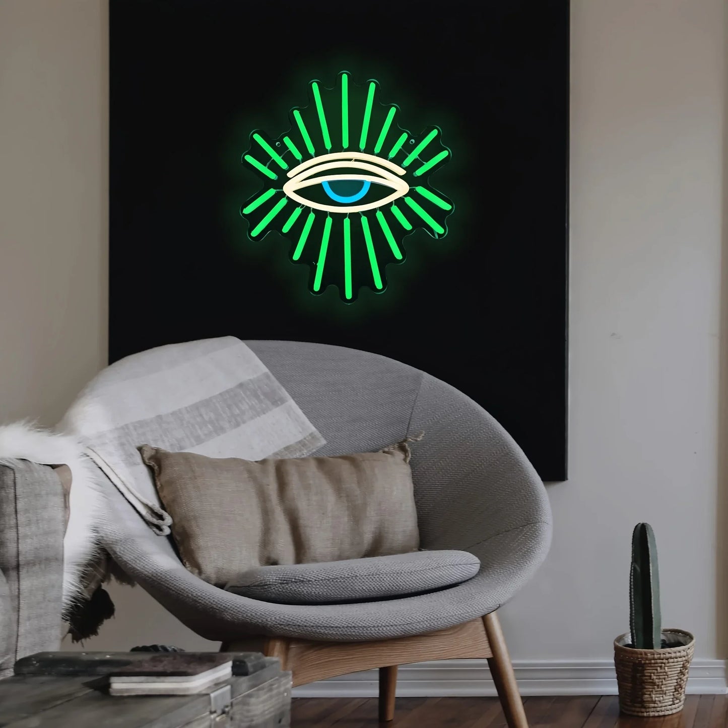 Evil Eyes Neon Sign LED Green Goth Eyes Neon Light Sign for Game Room Bedroom Man Cave Room Party Gift Home Decor Night Light