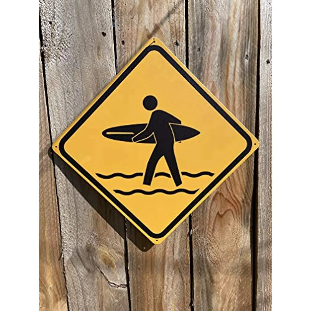 Classics Surfer Crossing Metal Tin Sign Road Sign Beach Home Bar Surf's Up Decor Art Wall Plaque Poster Novelty Funny Gift
