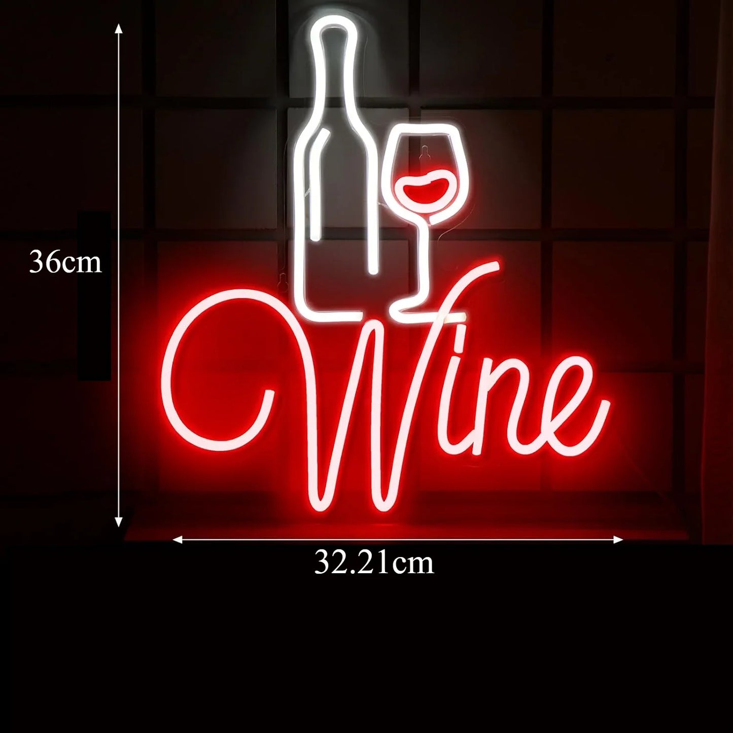 Red Wine Neon Signs LED Neon Light Signs Wine Lovers Gifts Party Decoration Home Bar Man Cave Bedroom Living Room Decor