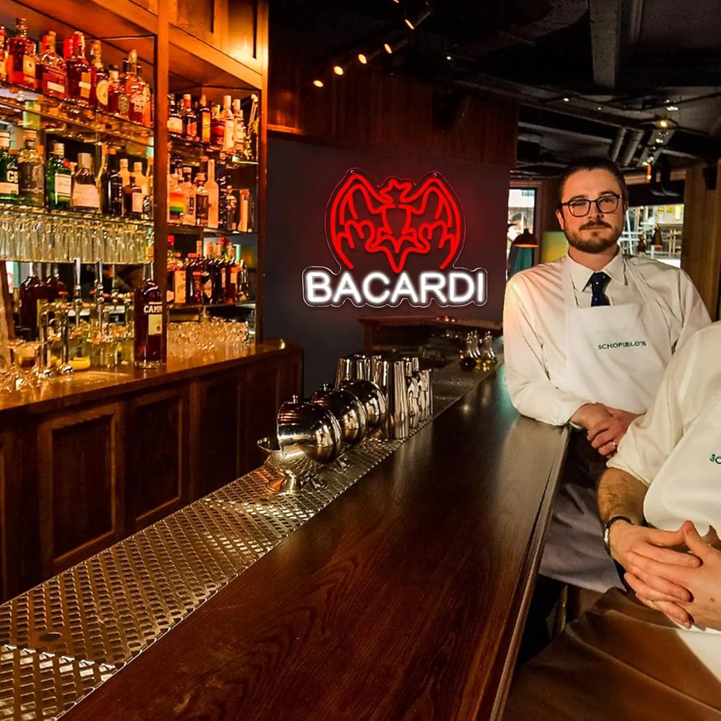 Bacardi Rum Neon Light Sign Dimmable Aesthetics Neon Sign For Wall Decor Room Party Shop Club Bar Man Cave Decor Birthday Gift