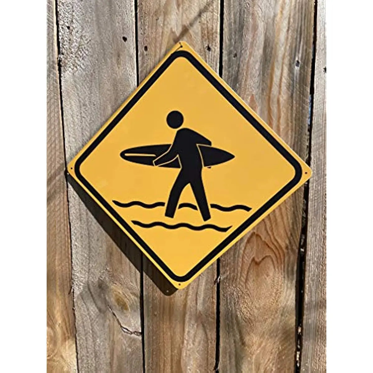 Classics Surfer Crossing Metal Tin Sign Road Sign Beach Home Bar Surf's Up Decor Art Wall Plaque Poster Novelty Funny Gift