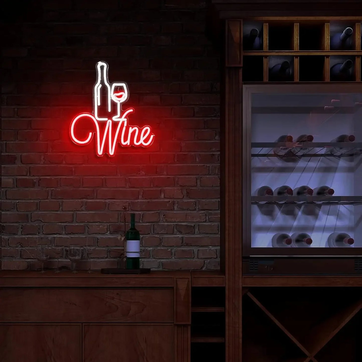 Red Wine Neon Signs LED Neon Light Signs Wine Lovers Gifts Party Decoration Home Bar Man Cave Bedroom Living Room Decor