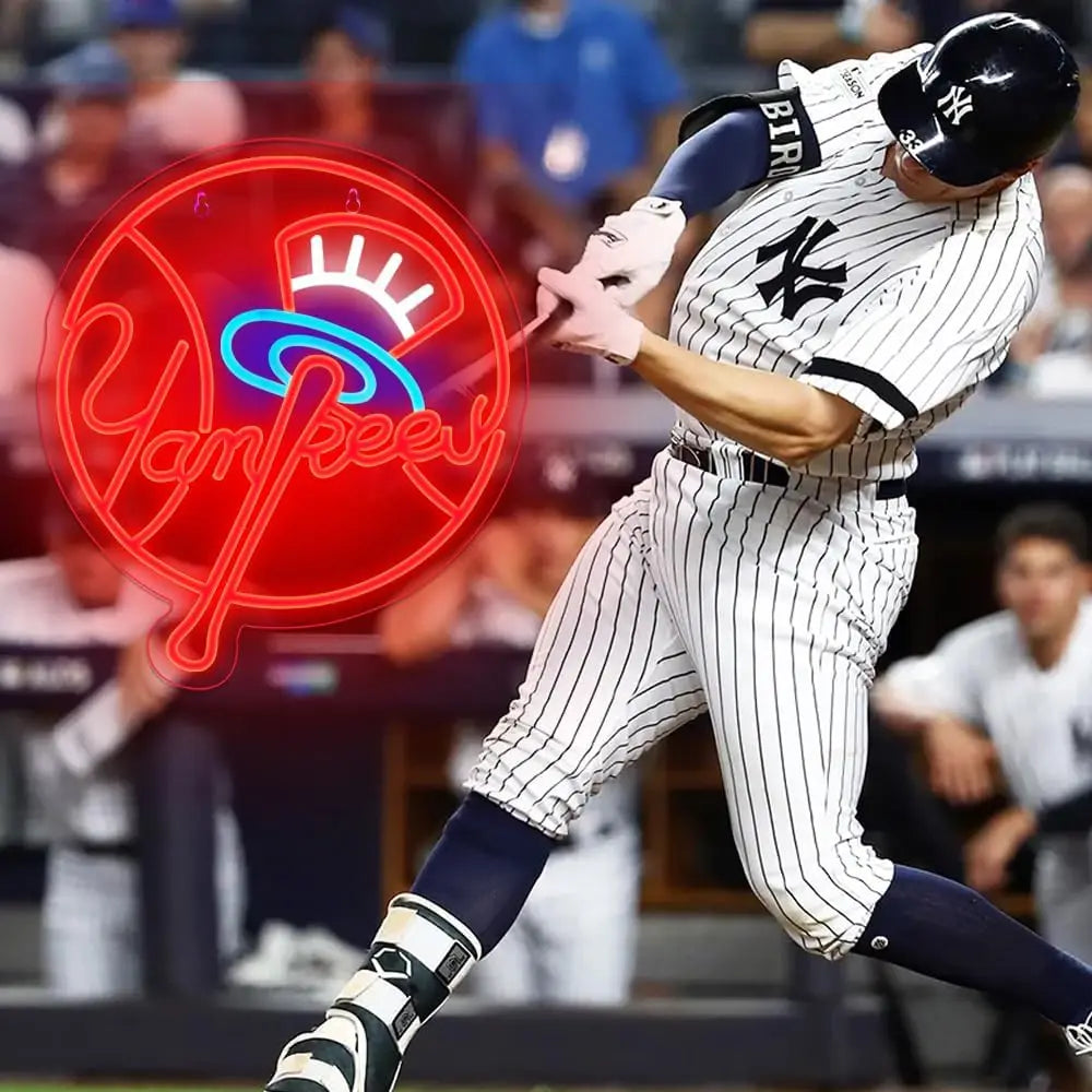 Yankees Baseball USB Powered Led Neon Sign Dimmable Neon Light Wall Decor For Room Decor Party Birthday Handmade Gift Fans