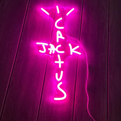 Cactus Jack LED Custom Neon Sign USB Light Room Decoration Neon Light Rap West Coast Bedroom Wall Decoration Bar Pub Party Decor