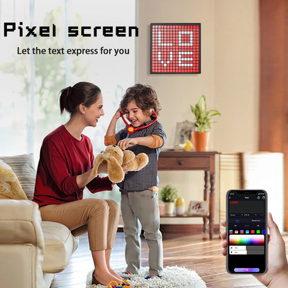LED Pixel Display APP Control Programmable Night Light DIY Text Pattern Animation For Home Decoration, Bedroom, Game Room, Bar
