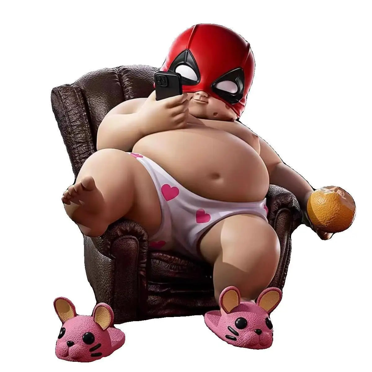 12cm The Avengers Deadpool Fat Boy Figure Cute Anime Action Collection Desktop Ornament Decoration Car Ornaments Children Toys
