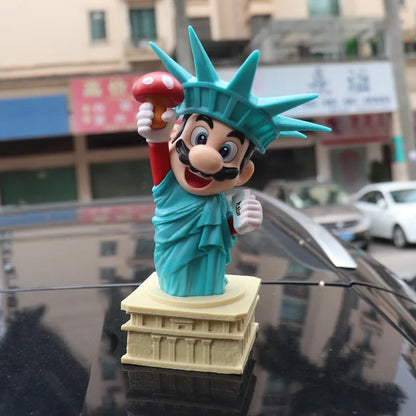 Super Mario as The Statue of Liberty Figure Model Toys for Kids 20cm