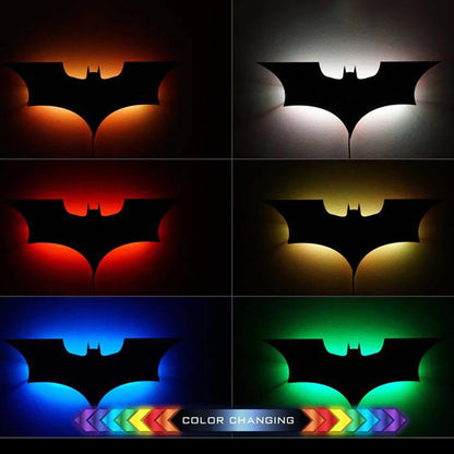 Modern Creative Wooden Background Wall Decorative Wall Lamp Remote Control 16-color Night Light Cable 2 Meters