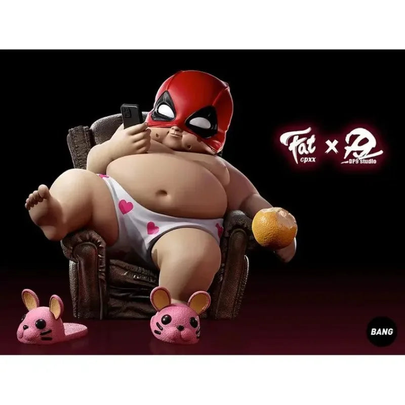 12cm The Avengers Deadpool Fat Boy Figure Cute Anime Action Collection Desktop Ornament Decoration Car Ornaments Children Toys
