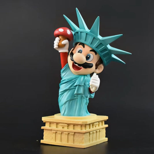 Super Mario as The Statue of Liberty Figure Model Toys for Kids 20cm