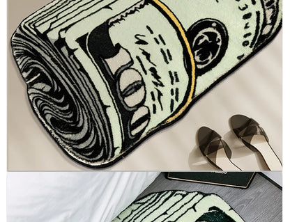 Creative Dollar Rug Bedroom Bedside Thickened Shaggy Floor Mats Living Room Area Rugs Home Decor Carpet Bay Window Mat