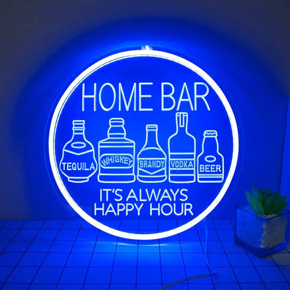 Neon Sign Light for Bar Cart Decor Beer Cocktails Home Bar Pub Kitchen Bedroom Dorm Wall Art Sign Birthday Party Gift