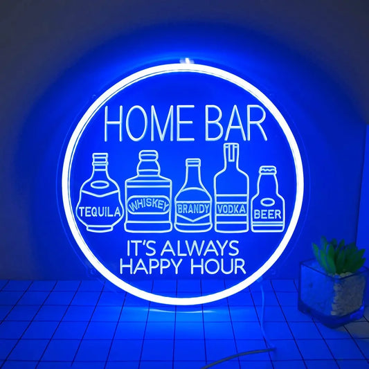 Neon Sign Light for Bar Cart Decor Beer Cocktails Home Bar Pub Kitchen Bedroom Dorm Wall Art Sign Birthday Party Gift