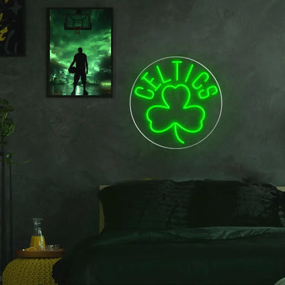Basketball Neon Sign, Green Neon Lights Sign for Wall Decor Men Cave Gift  Room Bedroom Gaming Room Bar Club