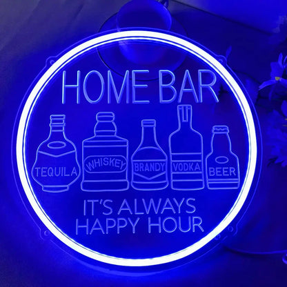 Neon Sign Light for Bar Cart Decor Beer Cocktails Home Bar Pub Kitchen Bedroom Dorm Wall Art Sign Birthday Party Gift
