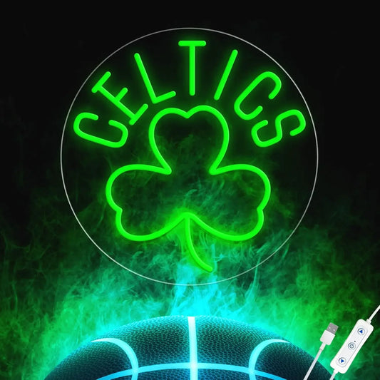 Basketball Neon Sign, Green Neon Lights Sign for Wall Decor Men Cave Gift  Room Bedroom Gaming Room Bar Club