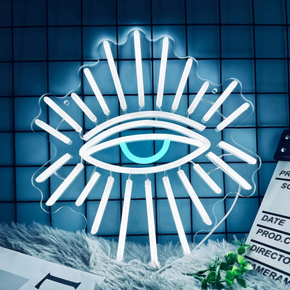 Evil Eyes Neon Sign LED Green Goth Eyes Neon Light Sign for Game Room Bedroom Man Cave Room Party Gift Home Decor Night Light