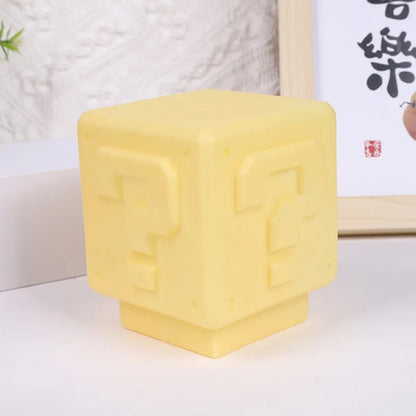 Mario Night Light Super Mario Question Mark Luminous Small Night Light Square Brick Room Decoration Desktop Atmosphere Light boy